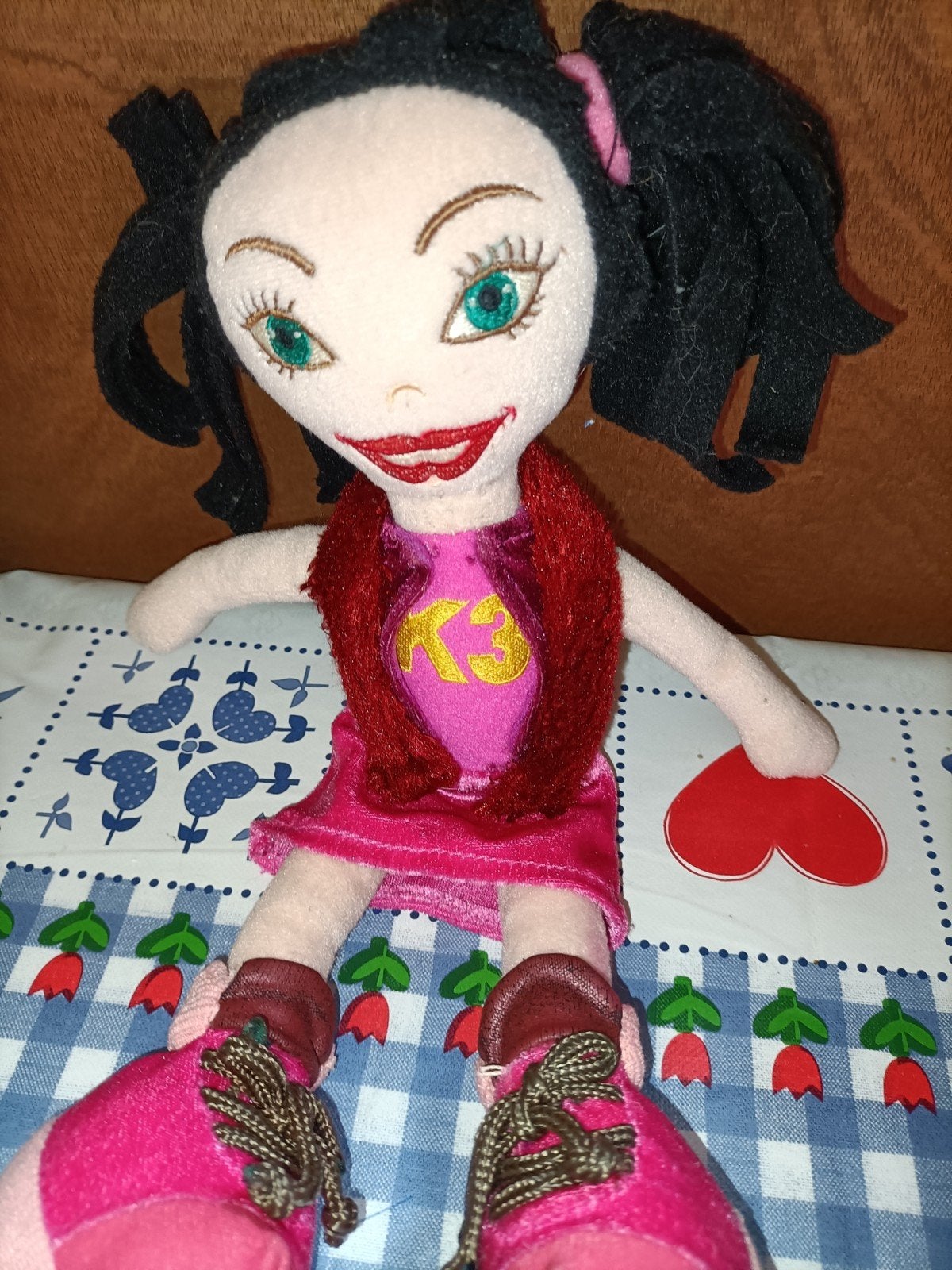 K3 Kristel Verbeke knuffel K3 Originals oude versie 33 cm, Kinderen en Baby's, Ophalen of Verzenden, Zo goed als nieuw, Overige typen