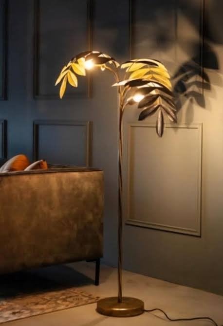 By-Boo Unbeleafable Palmboom Vloerlamp met Lichtbollen, Huis en Inrichting, Ophalen, Bohemian, Zo goed als nieuw, Glas