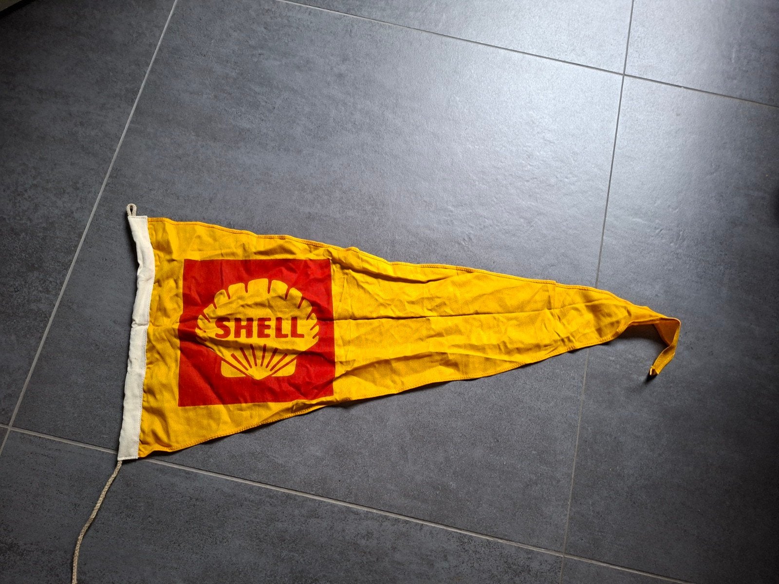 shell vlag nr 3 oude logo, Ophalen of Verzenden, Zo goed als nieuw, Reclamebord