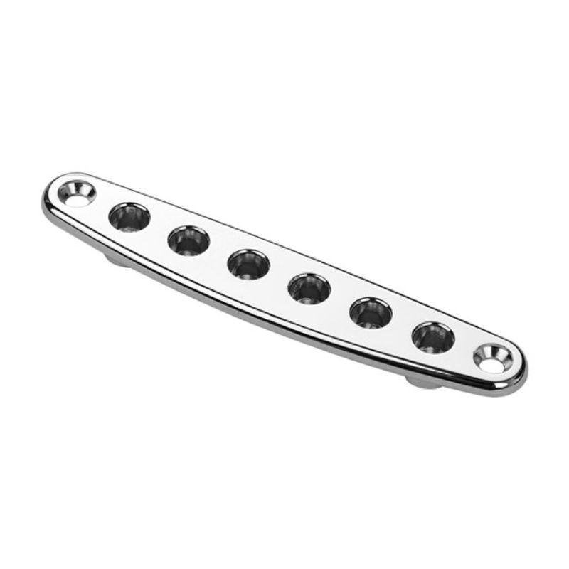 Gitaar 6 pin ferrule plaat chroom, Muziek en Instrumenten, Moku Custom Guitars, Nieuw, 4613CB, Ophalen of Verzenden