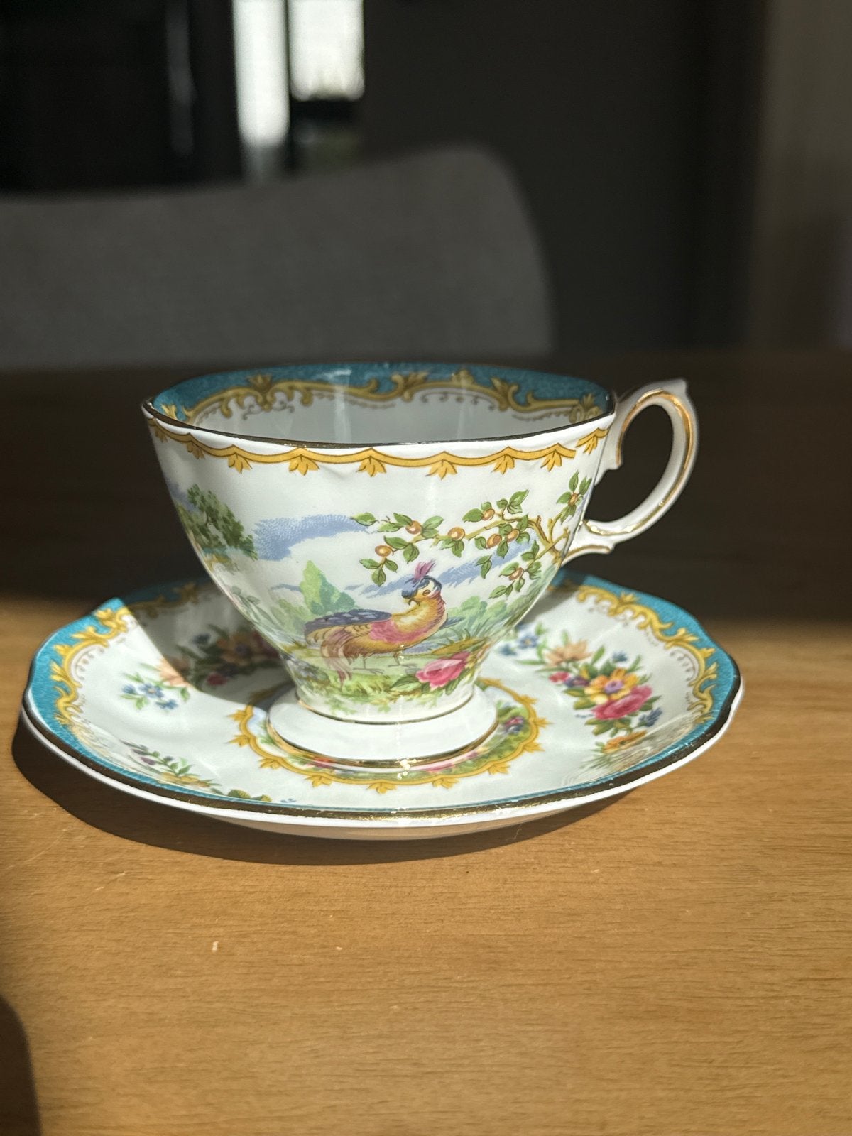 Royal Albert Chelsea Bird Theekop en Schotel, Antiek en Kunst, Antiek | Servies los, Ophalen of Verzenden