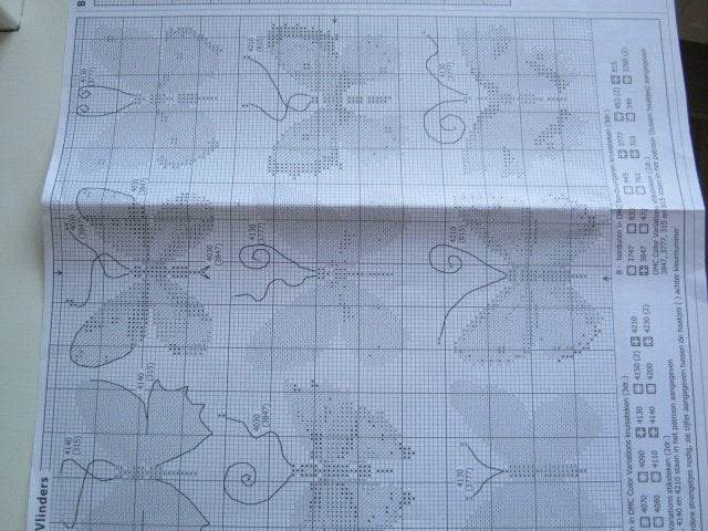 Borduurpatroon  Vlinders zonder foto   nr 5674, Verzenden, Nieuw, Handborduren, Patroon