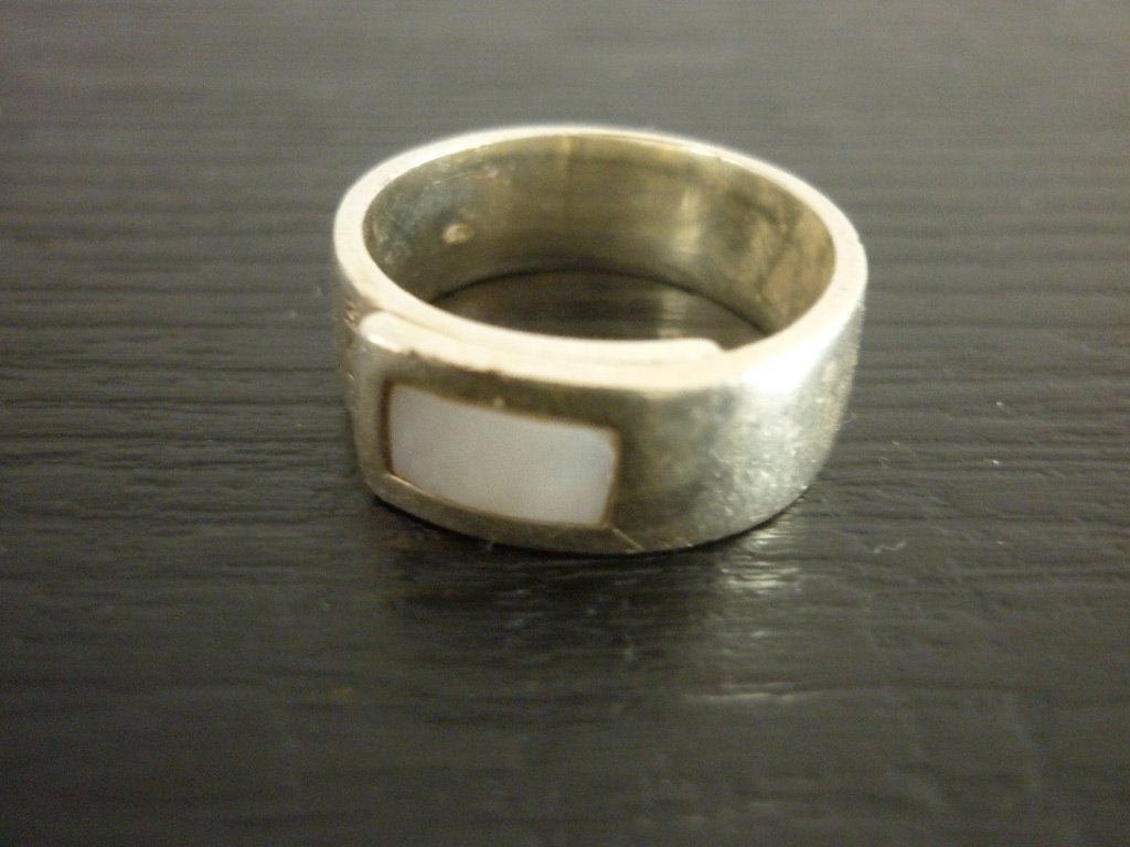 Mexx ring met parlemour / damesring, Sieraden, Tassen en Uiterlijk, Ringen, Gebruikt, Dame, 19 tot 20, Zilver, Zilver, Ophalen of Verzenden