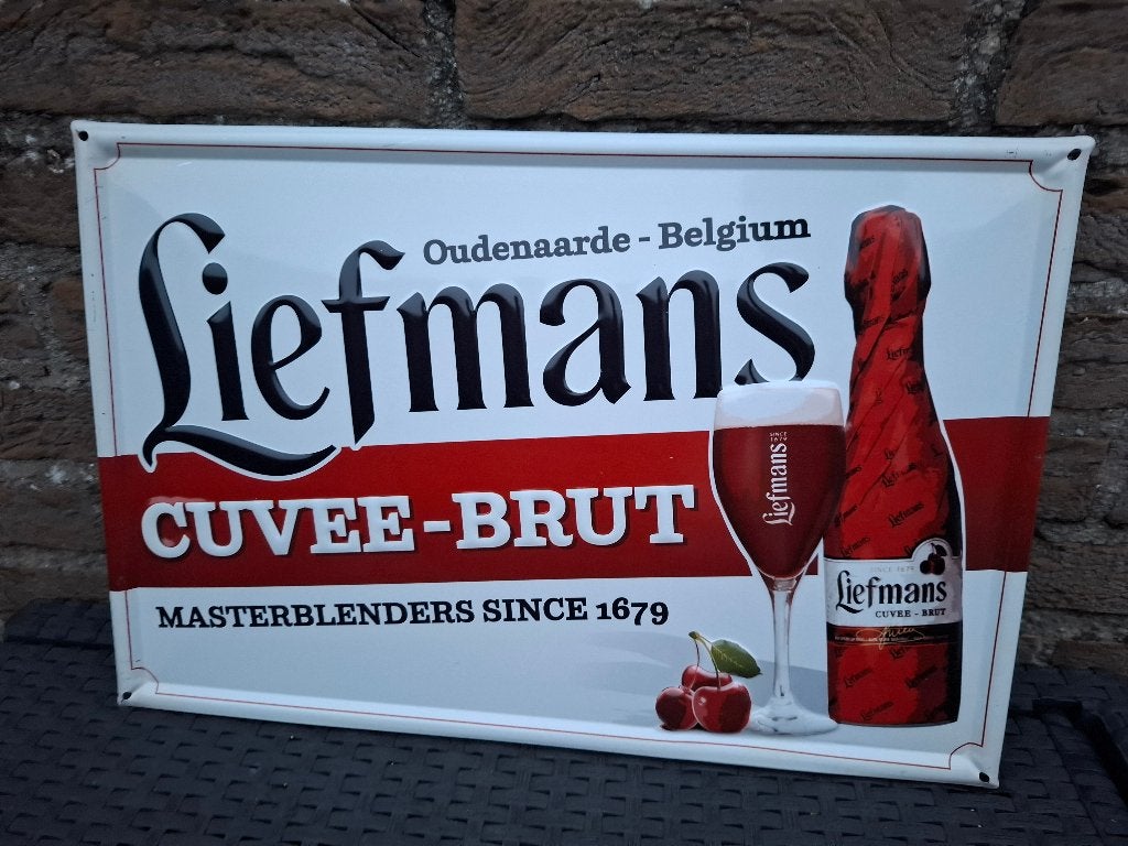 Reclamebord Liefmans Cuvee Brut, Verzamelen, Biermerken, Ophalen of Verzenden, Nieuw, Reclamebord, Plaat of Schild, Overige merken