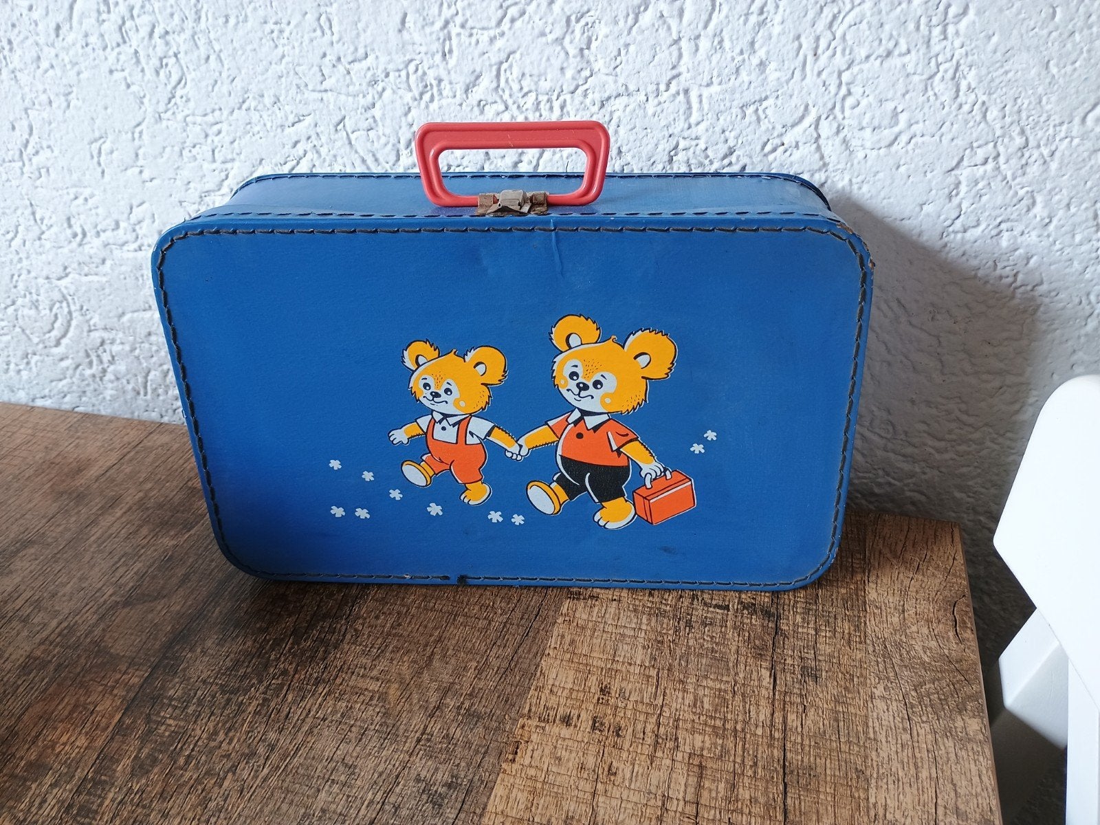 Oud klein kinderkoffertje - Kinder koffertje - Beertjes, Antiek en Kunst, Ophalen of Verzenden