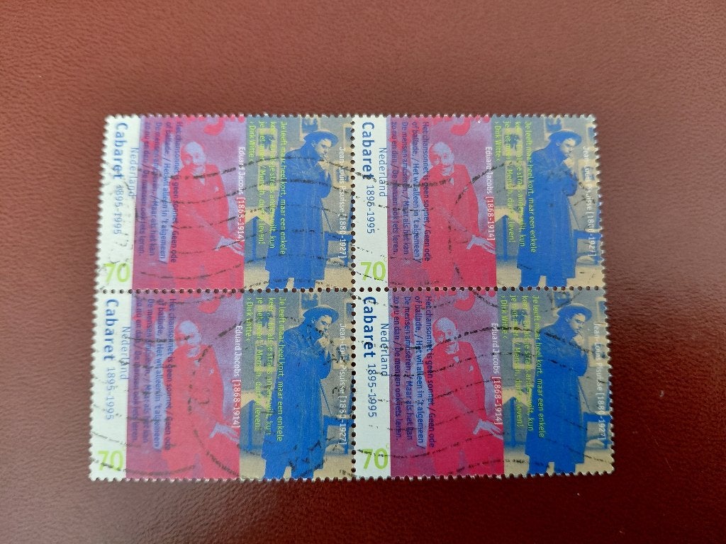 Blokken van 4 (2), 15 blokken, gestempeld. prijs 30 cent p.b, Verzenden, Na 1940, Gestempeld