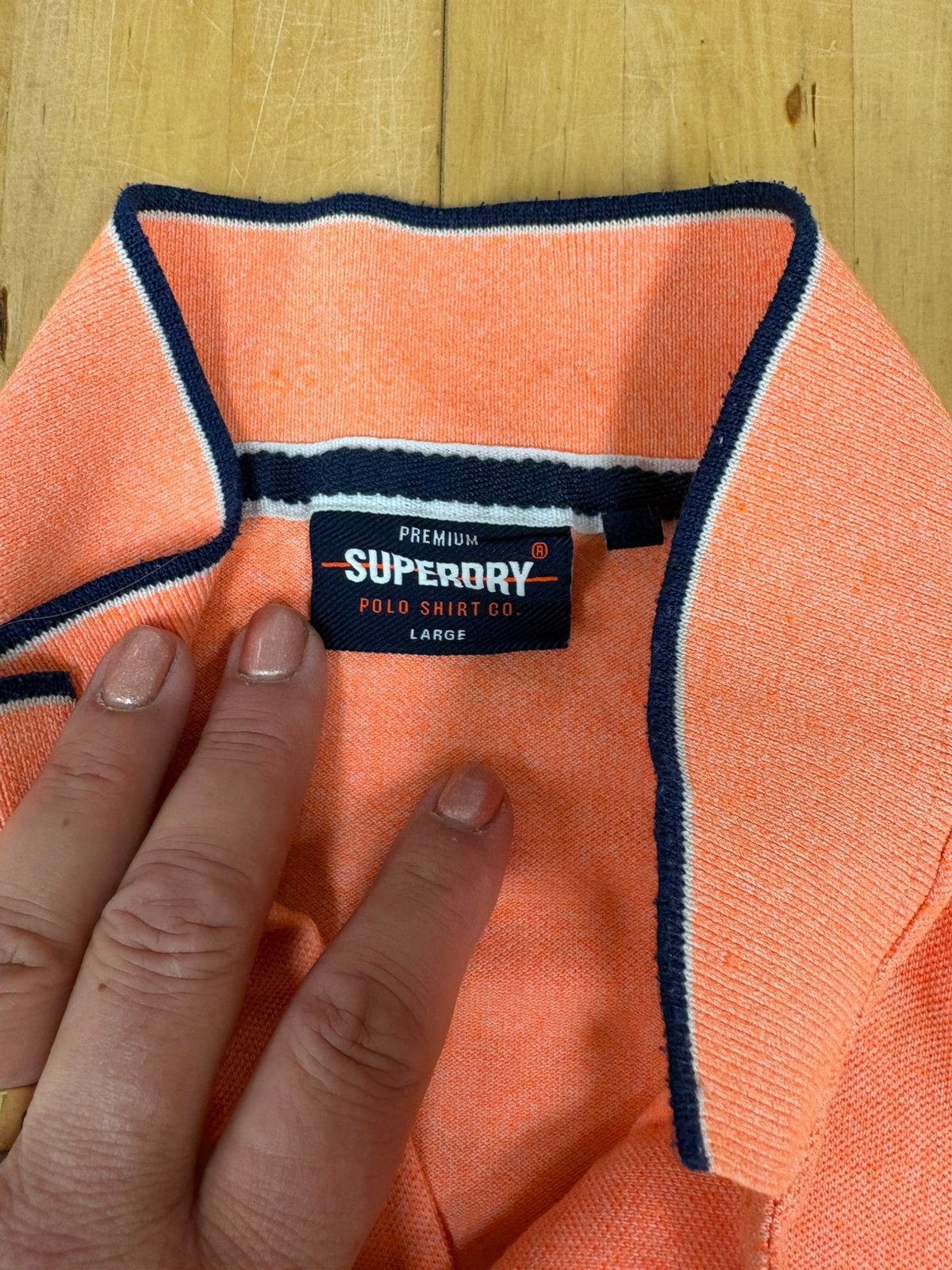 Superdry polo maat L, Kleding | Heren, Ophalen of Verzenden, Zo goed als nieuw, Oranje