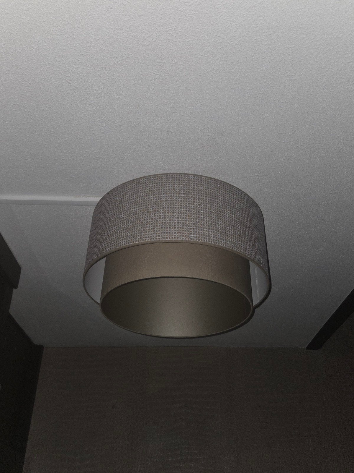 lampenkap van duran goud/champagne taupe eric kuster, Ophalen, Zo goed als nieuw, Beige, Rond