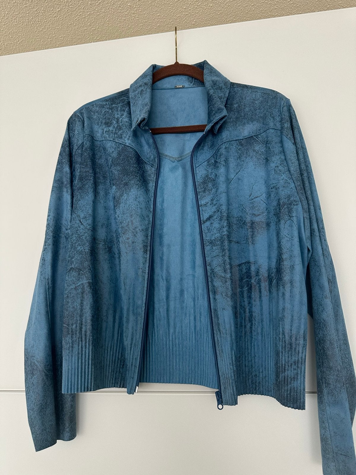 Lizzy & Coco blauw jasje met rits maat 40, Kleding | Dames, Ophalen of Verzenden, Zo goed als nieuw, Maat 38/40 (M), Blauw