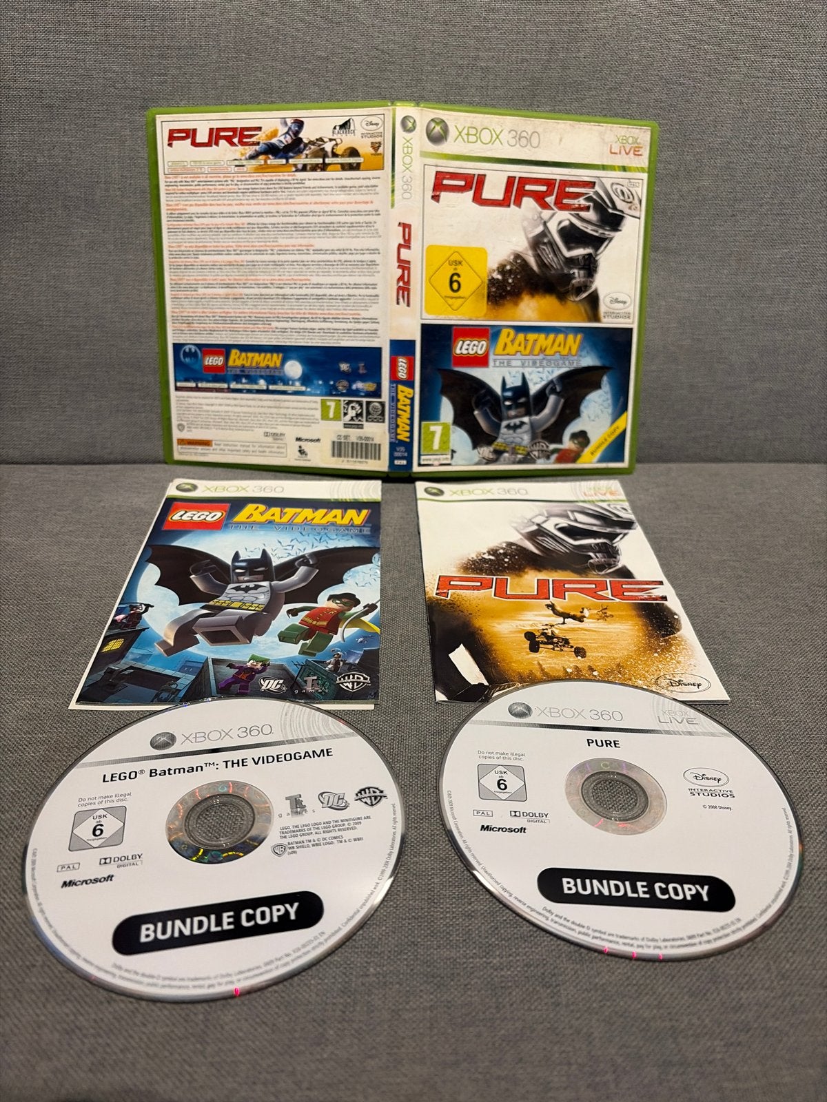 Xbox 360 Games: Pure & LEGO Batman - Bundle, Online, Gebruikt, 1 speler, Racen en Vliegen