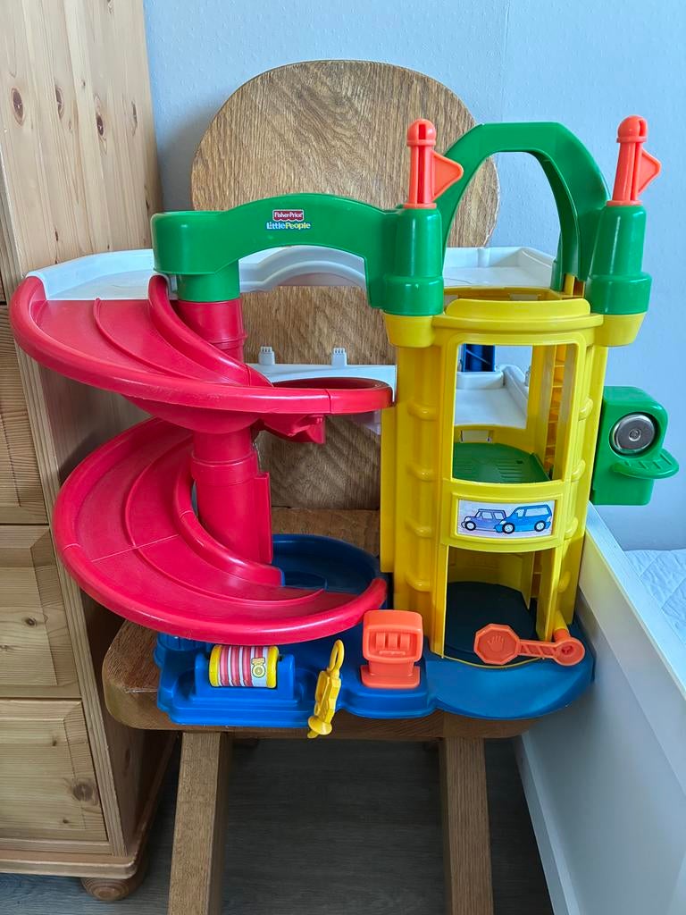 Fisher-Price Little People parkeer-Garage met werkende lift., Ophalen, Gebruikt