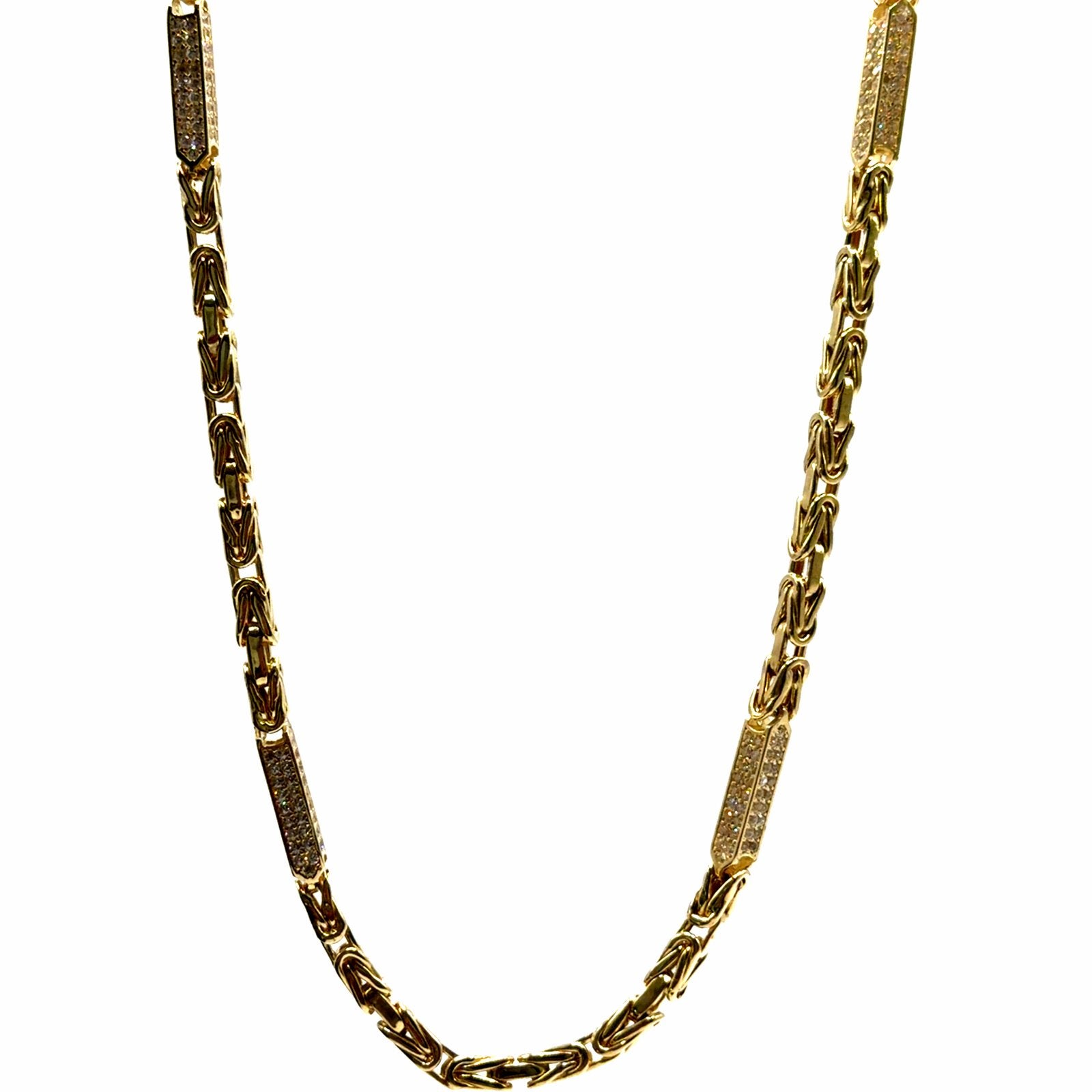 Gouden Koningsketting met Zirkonia - 14 Karaat