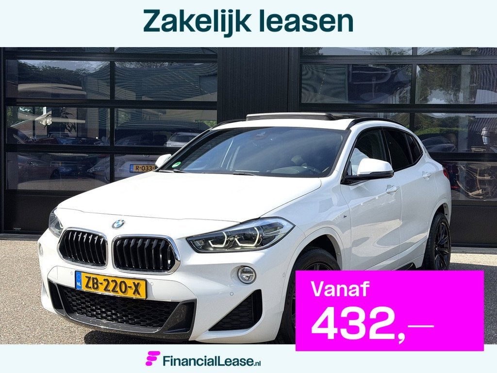 BMW X2 SDrive18i M-Sport Shadowline Pano Headup NL Auto!, X2, Gebruikt, Wit, 3 cilinders