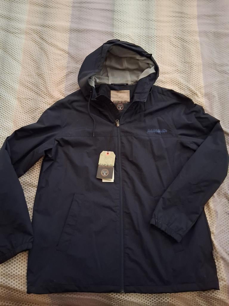 Napapijri waterdichte anorak - Blauw - Maat XL, Napapijri, Verzenden, Blauw, Maat 56/58 (XL)