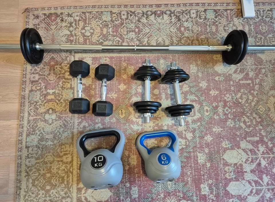Sport set (dumbbell, barbell, weight), Ophalen, Zo goed als nieuw, Dumbbell