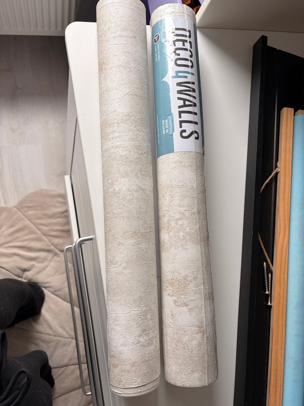 Deco4Walls Vliesbehang - Beige/Crème met Structuur, Ophalen, Overige merken, Beige, Structuur
