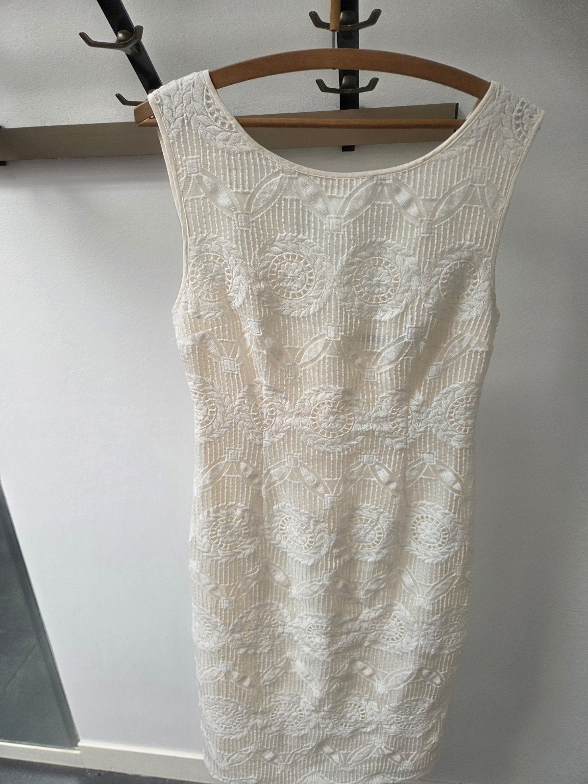 Steps Elegante Kanten Jurk / Broderie Look – Gebroken Wit, Ophalen, Wit, Zo goed als nieuw, Knielengte