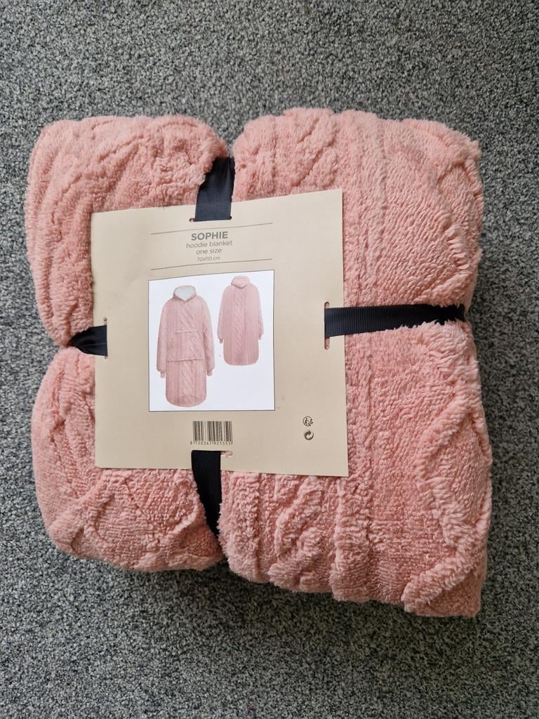 SOPHIE HOODIE BLANKET ONESIZE70X110 LANGE TRUI TEDDY GEVOERD, Sophie hoodie blanket, Ophalen of Verzenden, Nieuw, Beige