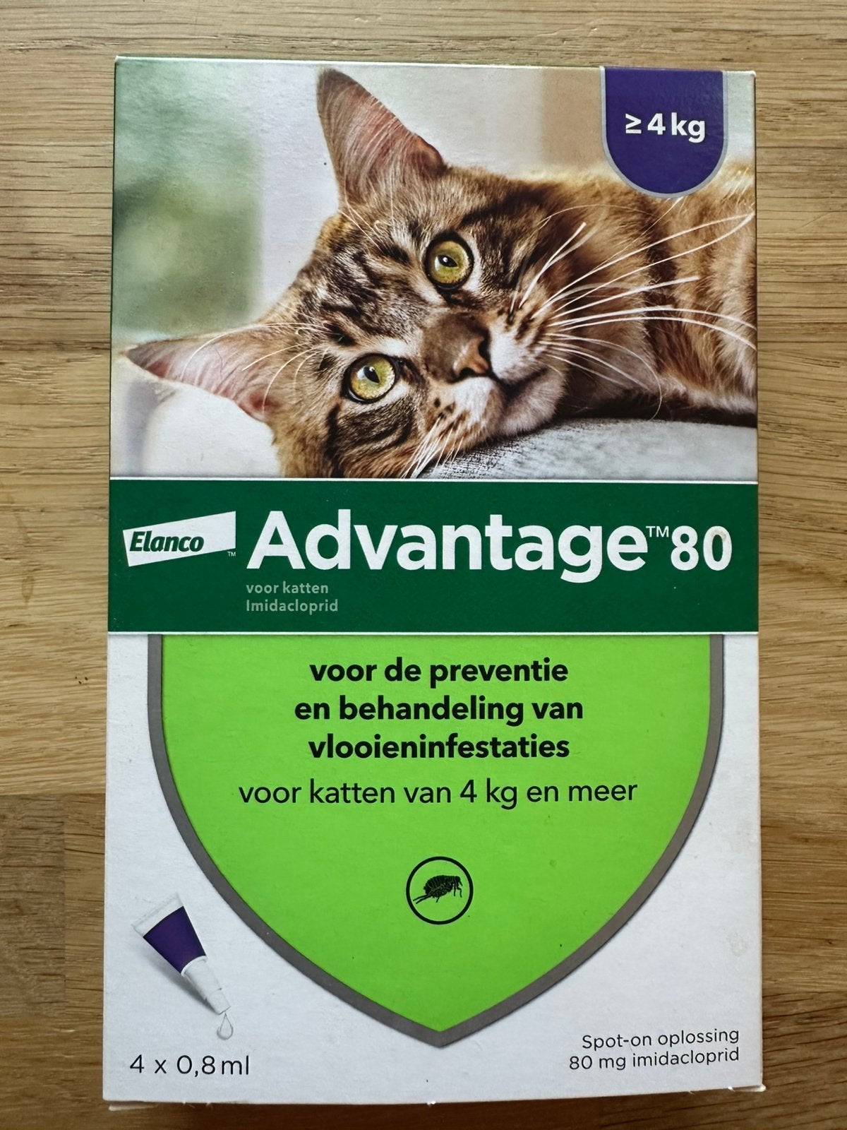 Advantage 80 (> 4kg) anti vlooienmiddel, Dieren en Toebehoren, Ophalen of Verzenden, Nieuw