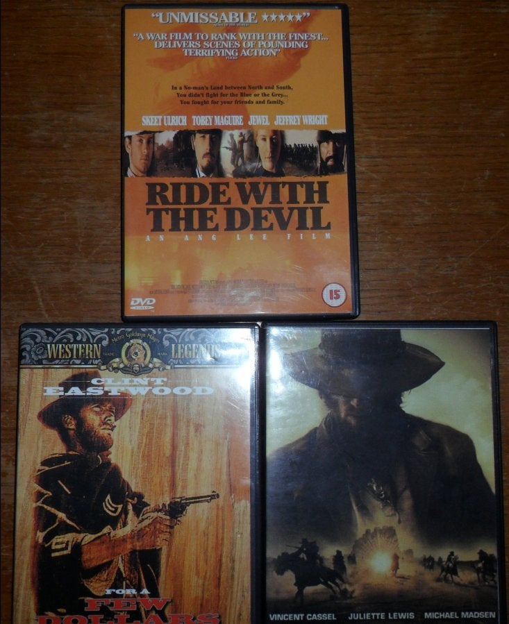 3x WESTERN For a Few Dollars More BLUEBERRY ride with DEVIL, Vanaf 12 jaar, Ophalen of Verzenden, Zo goed als nieuw, Overige genres