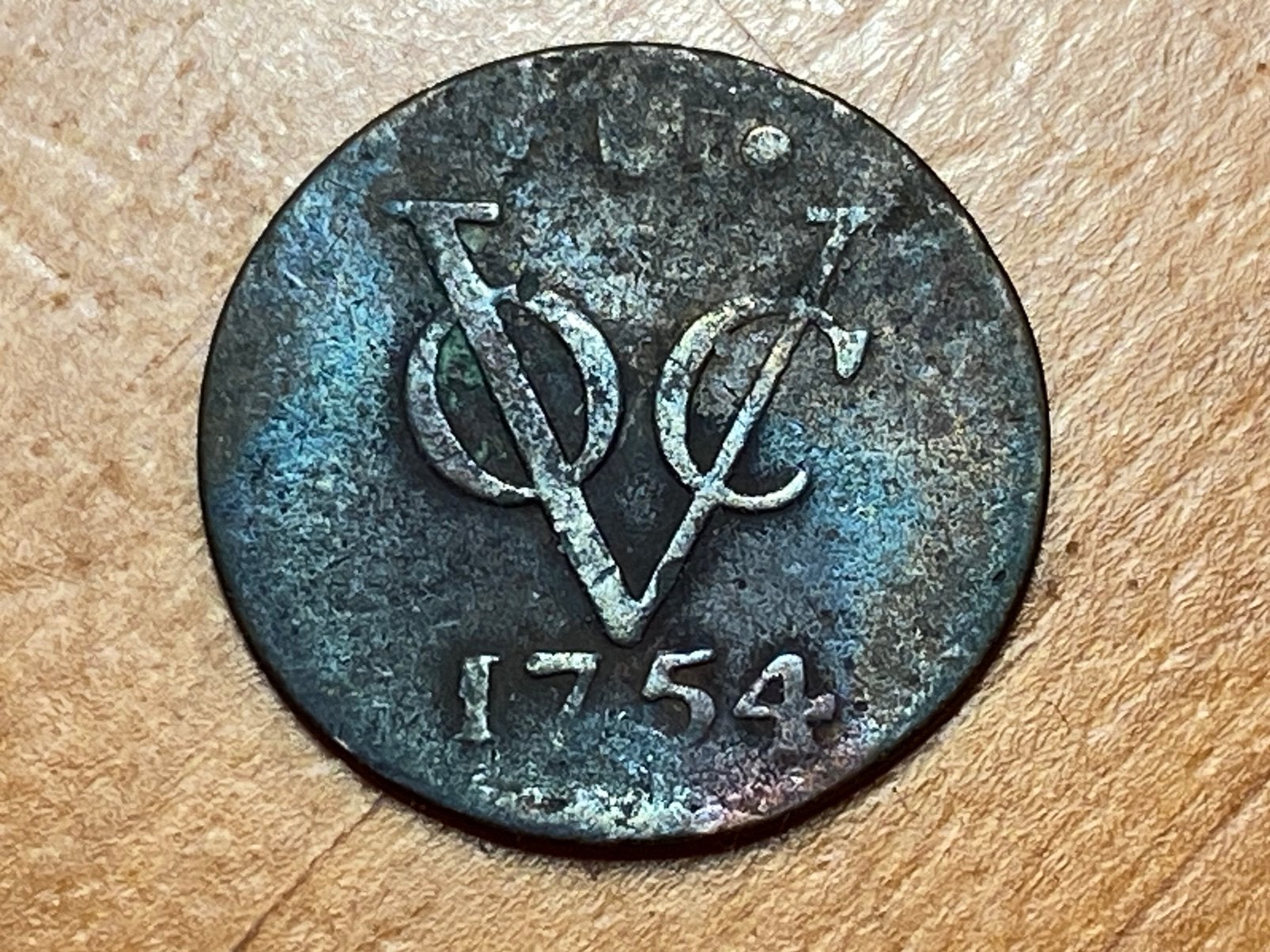 Halve VOC Duit Utrecht 1754., Ophalen of Verzenden, Vóór koninkrijk, Overige waardes, Losse munt