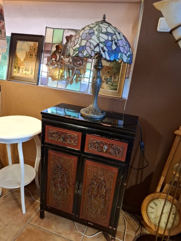 Vintage Chinees halkastje | houten handgesneden | 60x90x30cm, Ophalen