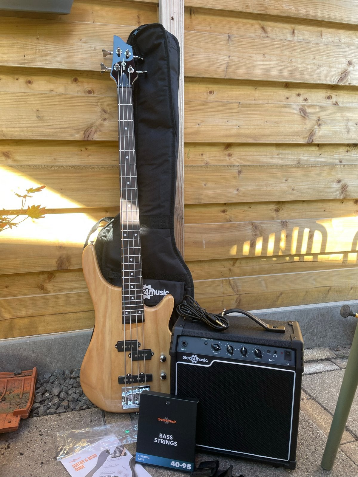 Gear4music basgitaar set met versterker en accessoires, Ophalen, Nieuw, Elektrisch