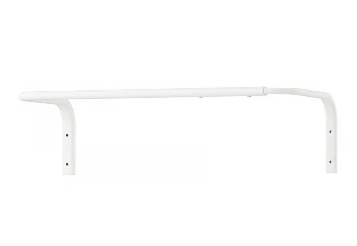 IKEA MULIG Kledingroede wit, 60-90 cm 2 stuks, Ophalen, Zo goed als nieuw, Metaal, Kinderen en Volwassenen
