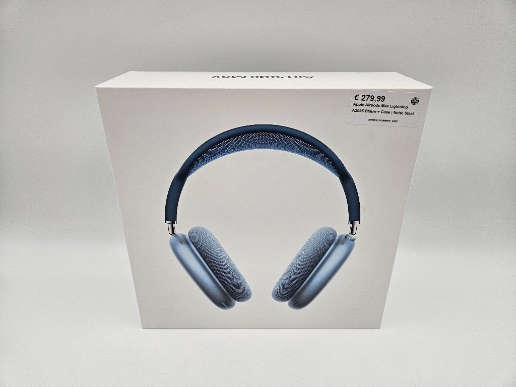 Apple Airpods Max Lightning A2096 Blauw + Case | Nette Staat
