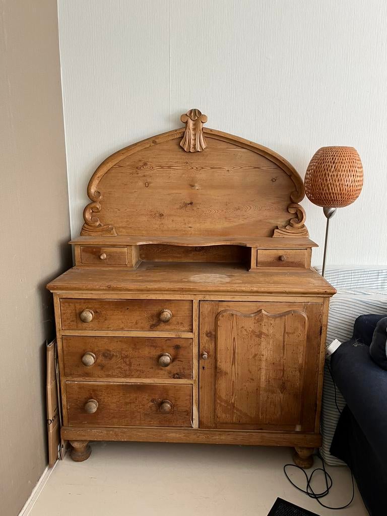 Massief houten dressoir, Ophalen, Gebruikt, Geen idee, Overige houtsoorten