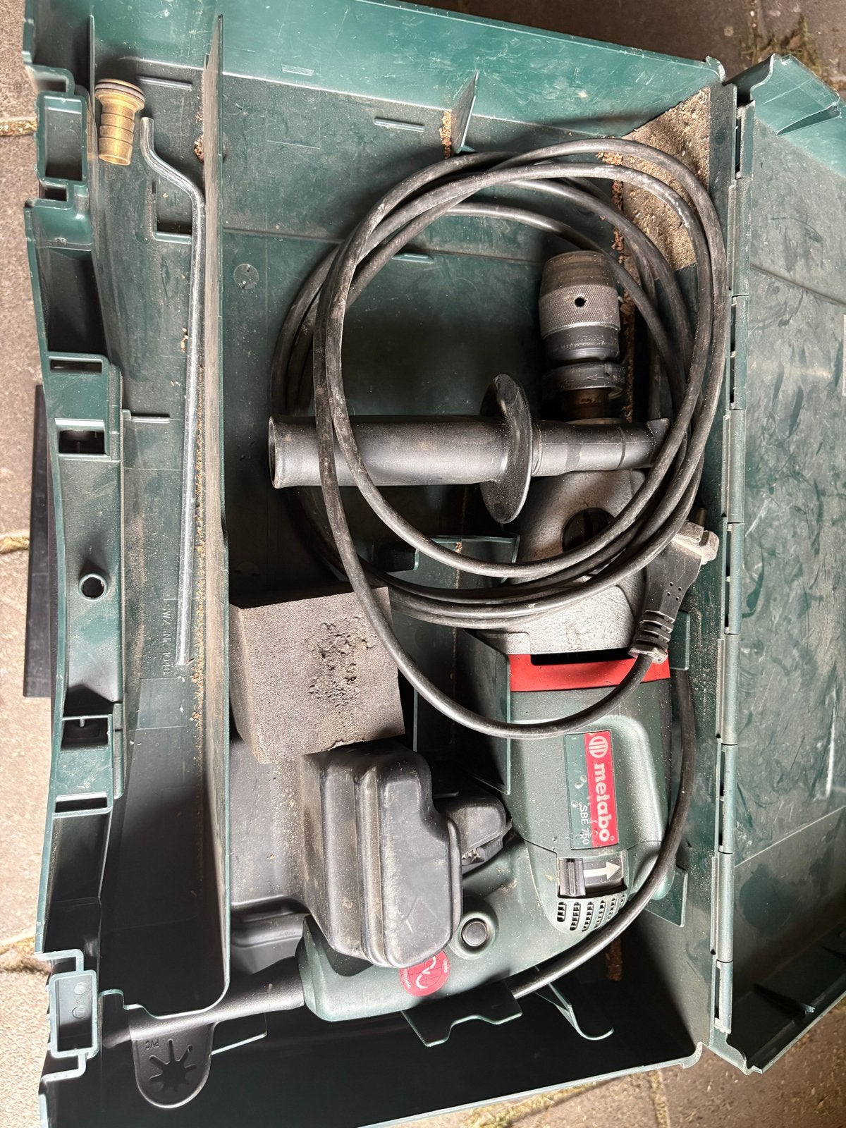 Metabo SBE 750 Klopboormachine in koffer, Klopboormechanisme, Ophalen, Boormachine, Gebruikt