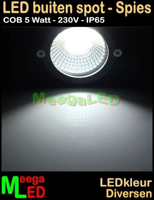 LED spot grondspot LEDspot spies spike pin 5W 230V Wit, Huis en Inrichting, Lampen | Spots, Overige materialen, Overige merken