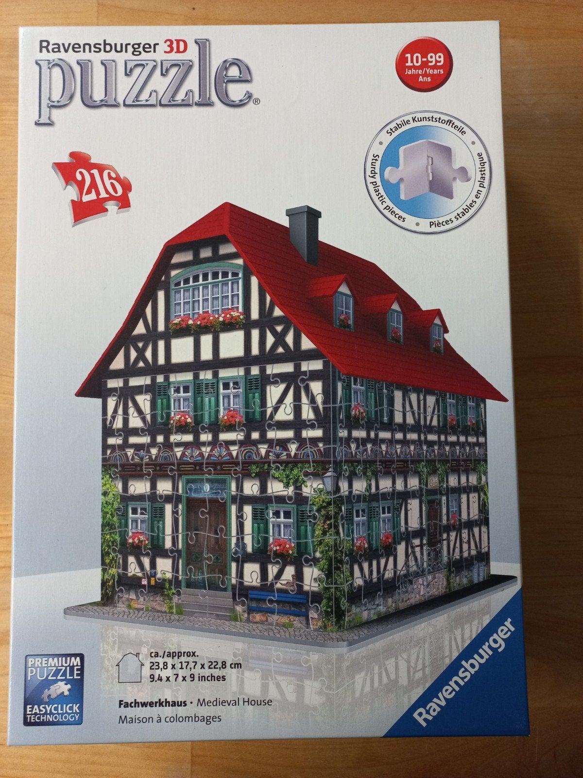 Ravensburger 3D Puzzel - Middeleeuws Huis (216 stukjes), Ophalen of Verzenden, Minder dan 500 stukjes, Zo goed als nieuw, Rubik's of 3D-puzzel