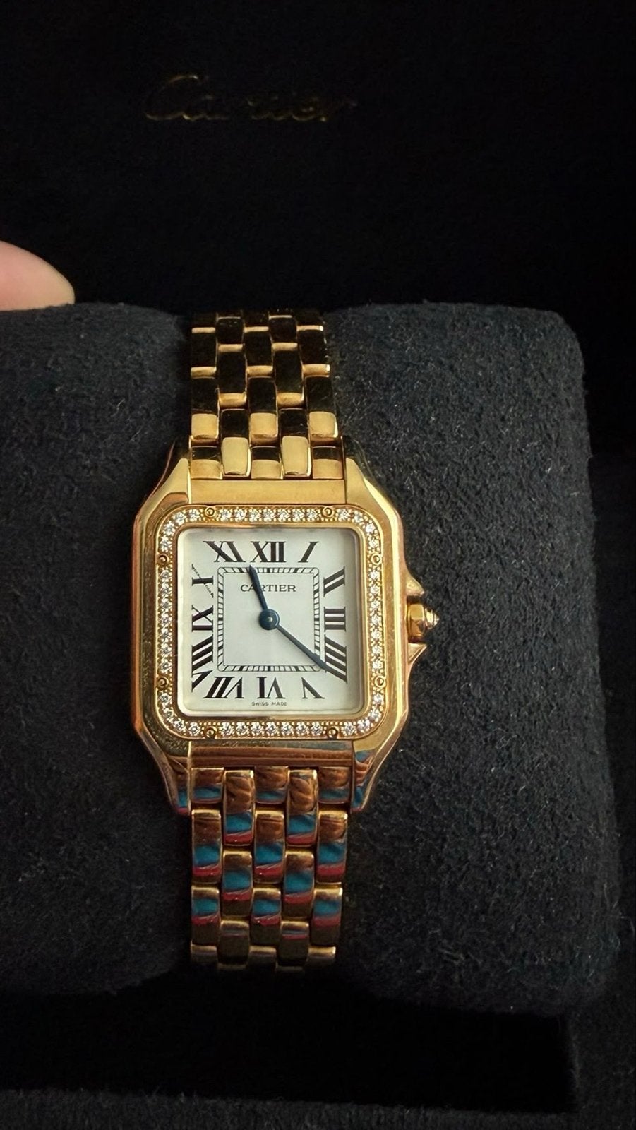 Cartier Panthère horloge met diamanten (2023), Polshorloge, Zo goed als nieuw, Goud, Met strass