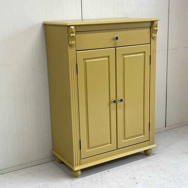 Restyle meidenkast kinderkamer opbergkast living okergeel, Ophalen, Kast, Onbekend, 105 cm of meer