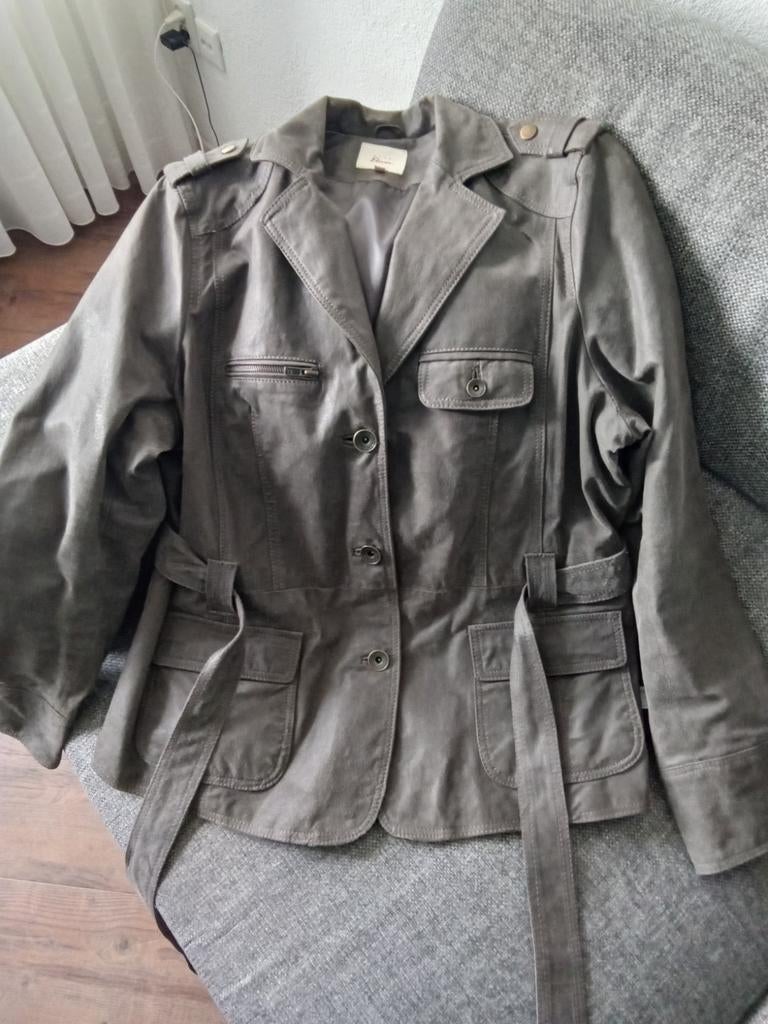 Leren damesjas, Kleding | Dames, Grote Maten, Ophalen, Zo goed als nieuw, Overige kleuren, Jas of Mantel