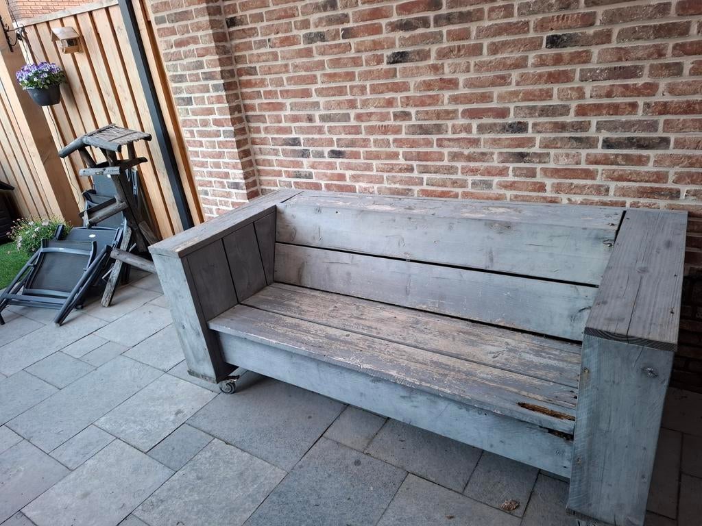 Gratis bank op wielen moey zsm weg, Ophalen of Verzenden, Hout