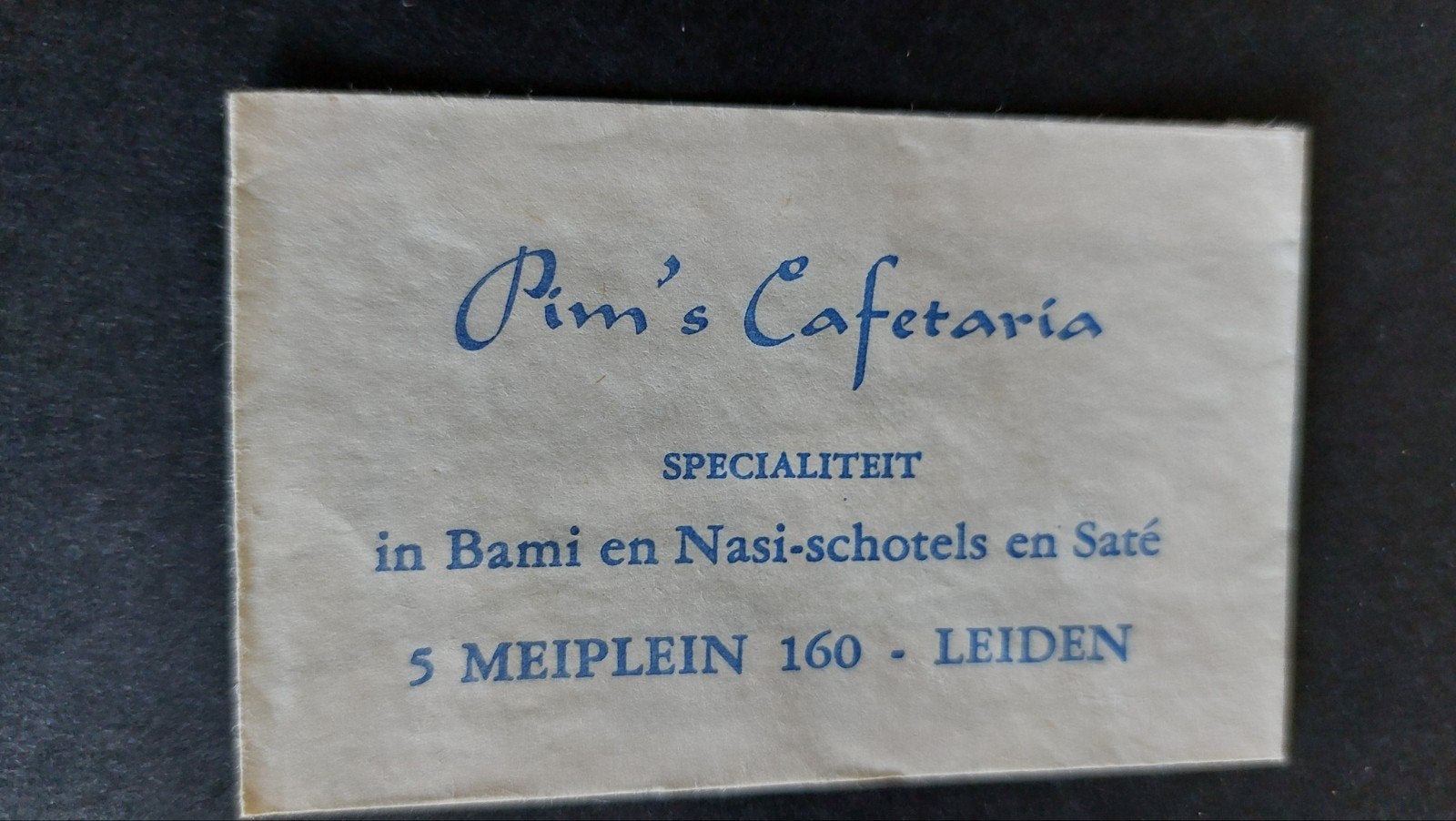 Leiden, Pim's Cafetaria, specialiteit in Bami/Nassi schotels, Verzenden, Nederland