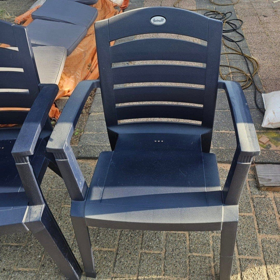 Hartman tuinstoelen (4 stuks), Tuin en Terras, Tuinstoelen, Ophalen, Zo goed als nieuw, Kunststof, Stapelbaar