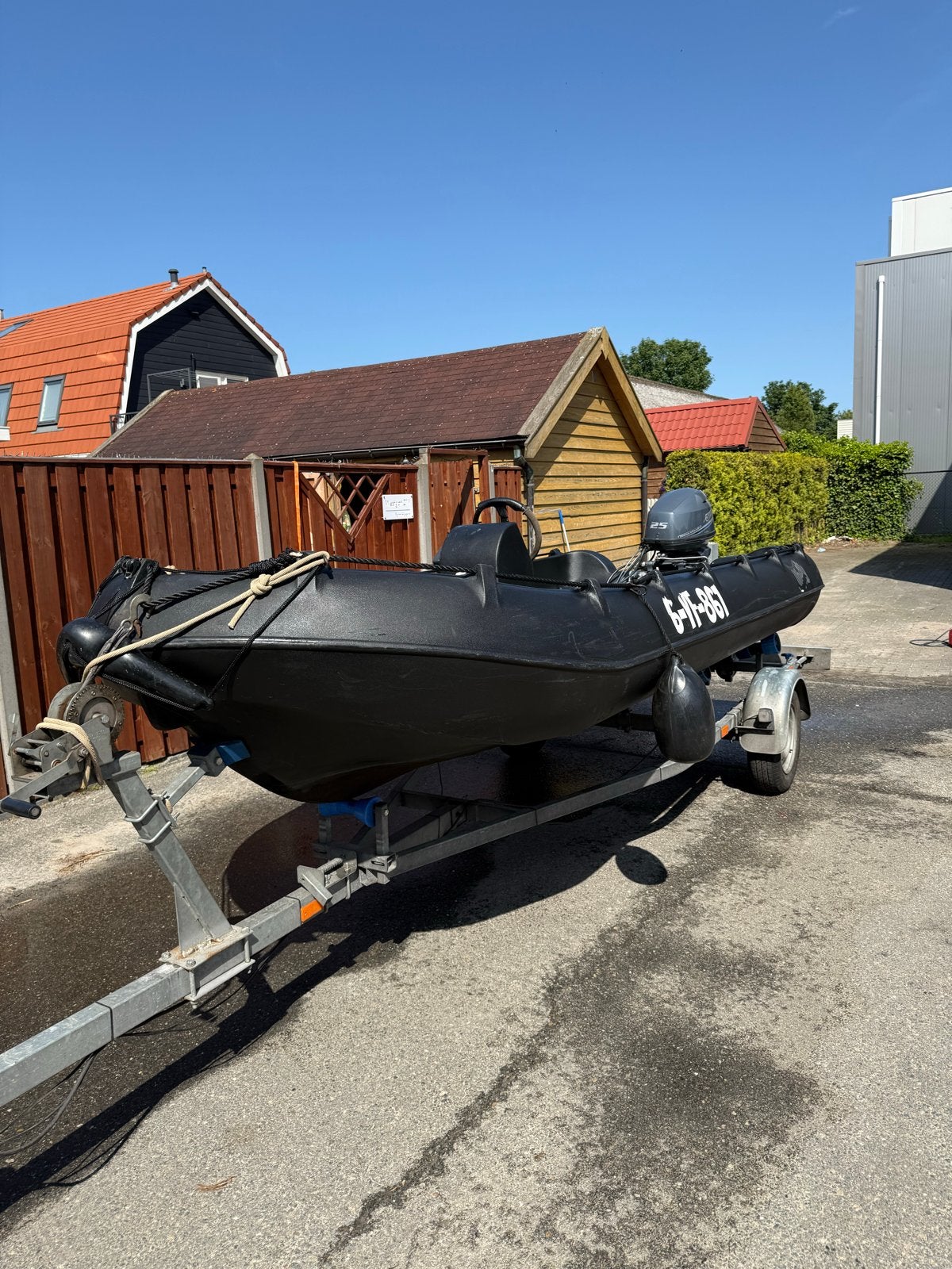 Whaly 435 R met 25 pk Yamaha, elektrisch start & power trim, Watersport en Boten, Vis- en Consoleboten, Ophalen, Gebruikt, Elektrische start