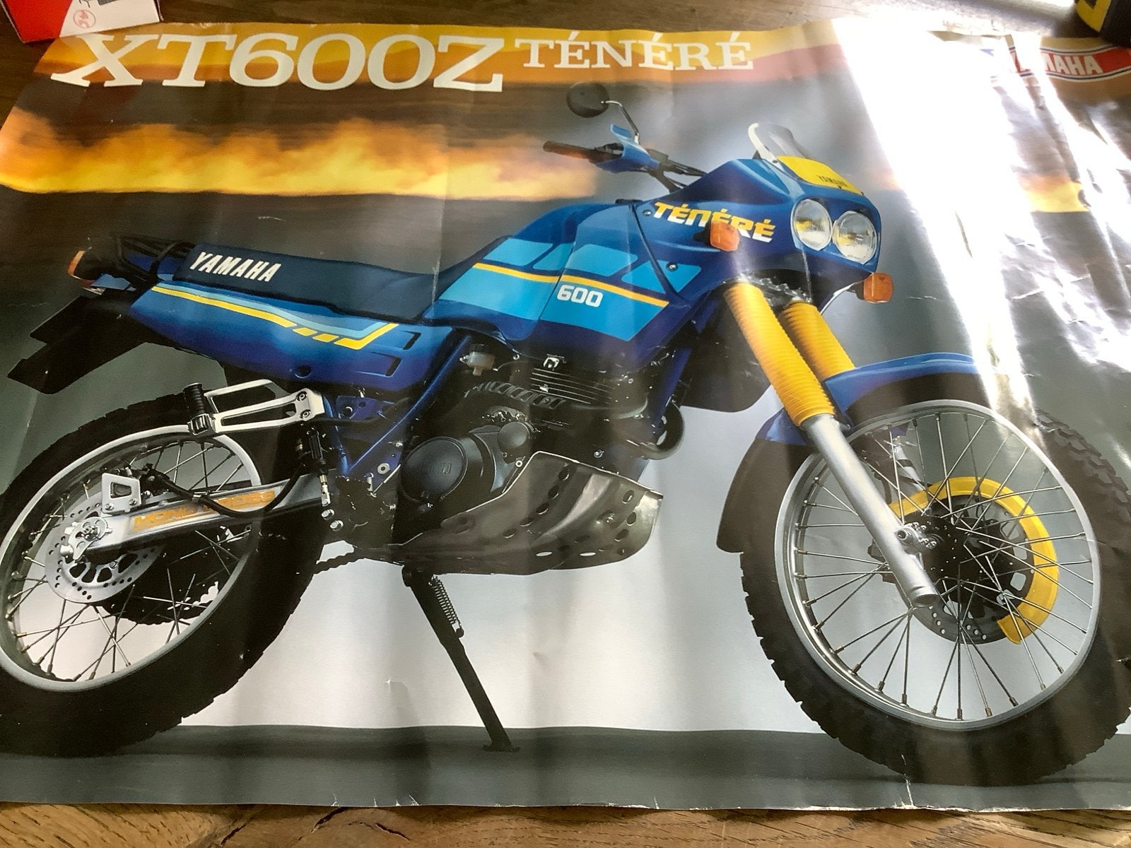 Yamaha XT600Z Ténéré 600 - Vintage POSTER 60x42cm., Verzenden, Zo goed als nieuw