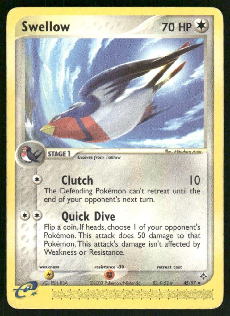 Swellow 45/97 - Dragon, Hobby en Vrije tijd, Verzamelkaartspellen | Pokémon, Gebruikt, Verzenden