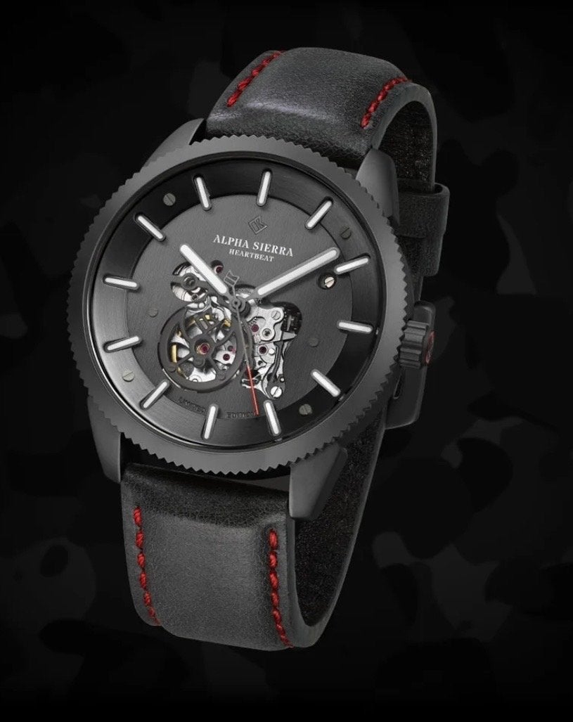 Alpha Sierra Heartbeat Limited Edition Herenhorloge, Overige merken, Leer, Staal, Polshorloge