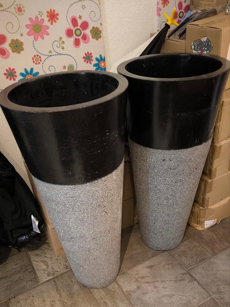 vrijstaande waskom van natuursteen, Ophalen, 50 tot 100 cm, Minder dan 100 cm, Wasbak of Wastafel