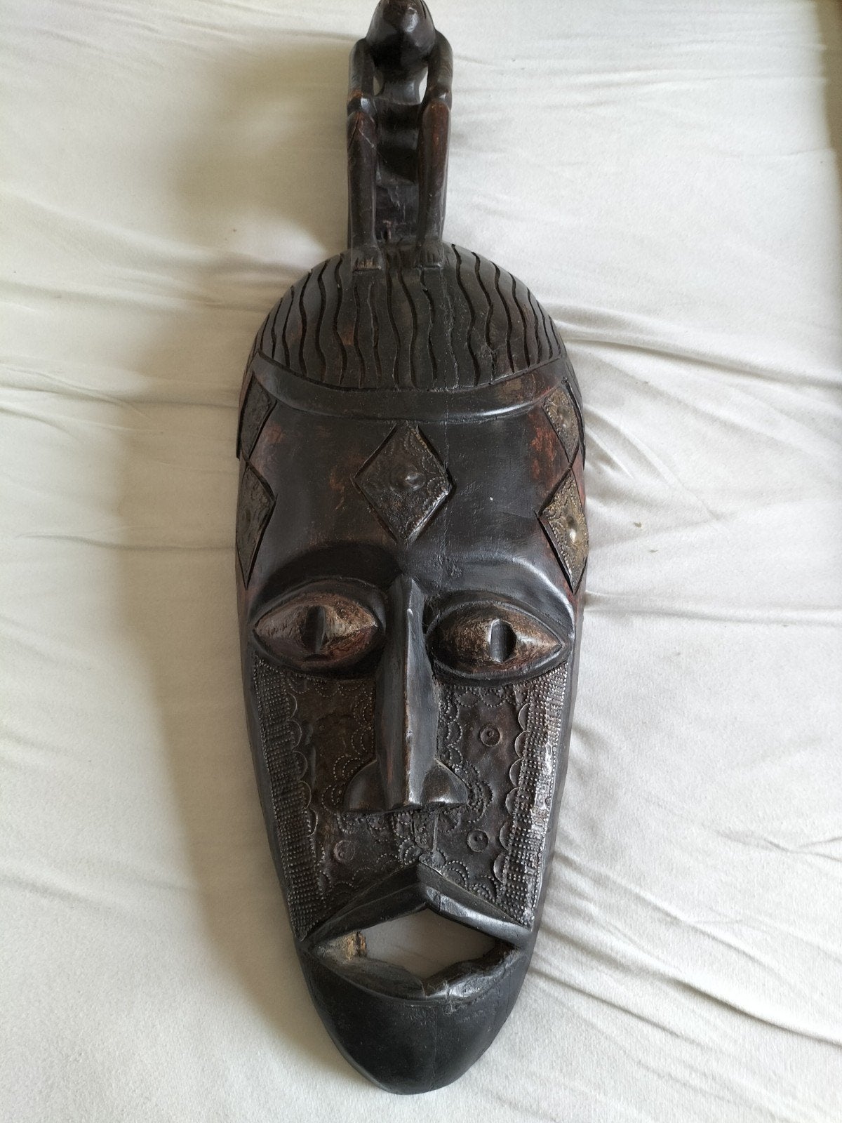 Mooi Afrikaans masker - 70 cm, Antiek en Kunst, Ophalen of Verzenden