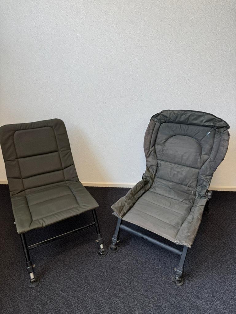 2x Comfortabele visstoelen - karpervisstoelen verstelbaar, Ophalen of Verzenden, Gebruikt, Overige typen