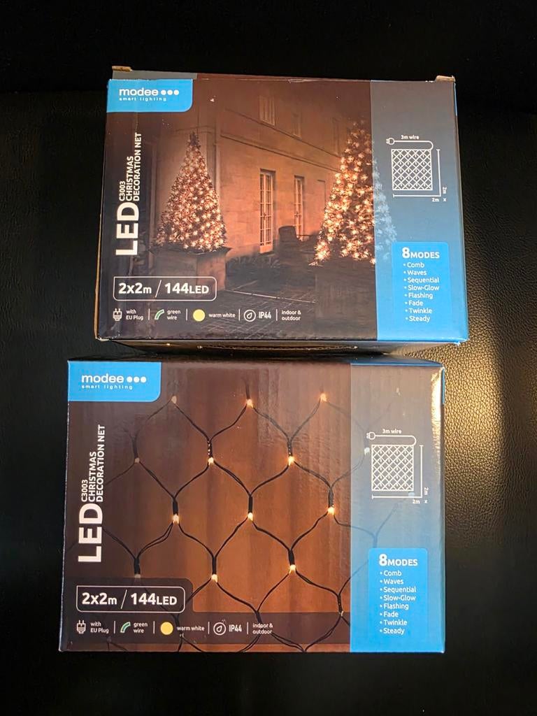 LED (kerst)verlichting Decoratienet, set van 2 (NIEUW), Ophalen, Nieuw