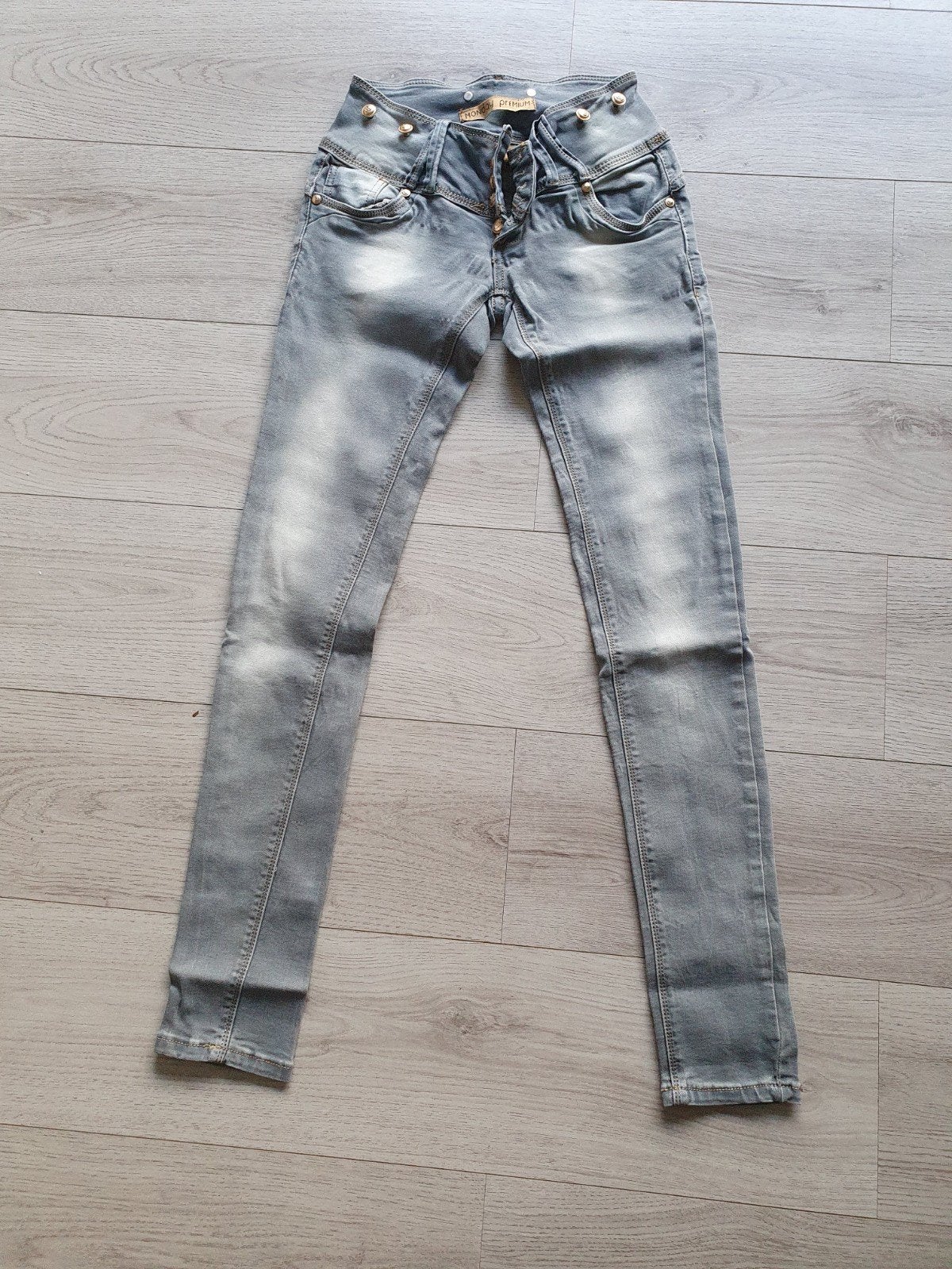 Grijze skinny jeans maat XS, Ophalen of Verzenden, Zo goed als nieuw, Grijs, W27 (confectie 34) of kleiner