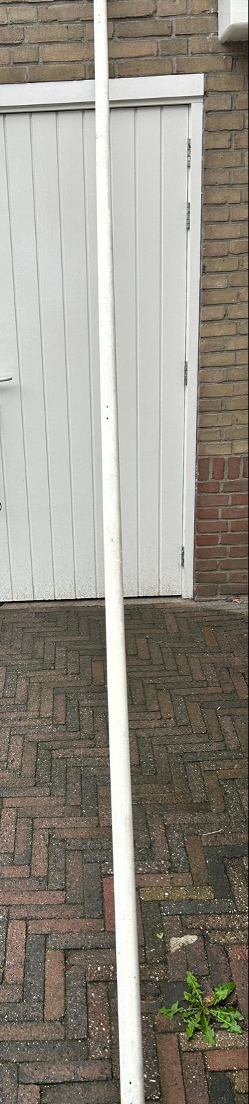 Houten trapleuning - Wit geverfd, Ophalen, Gebruikt