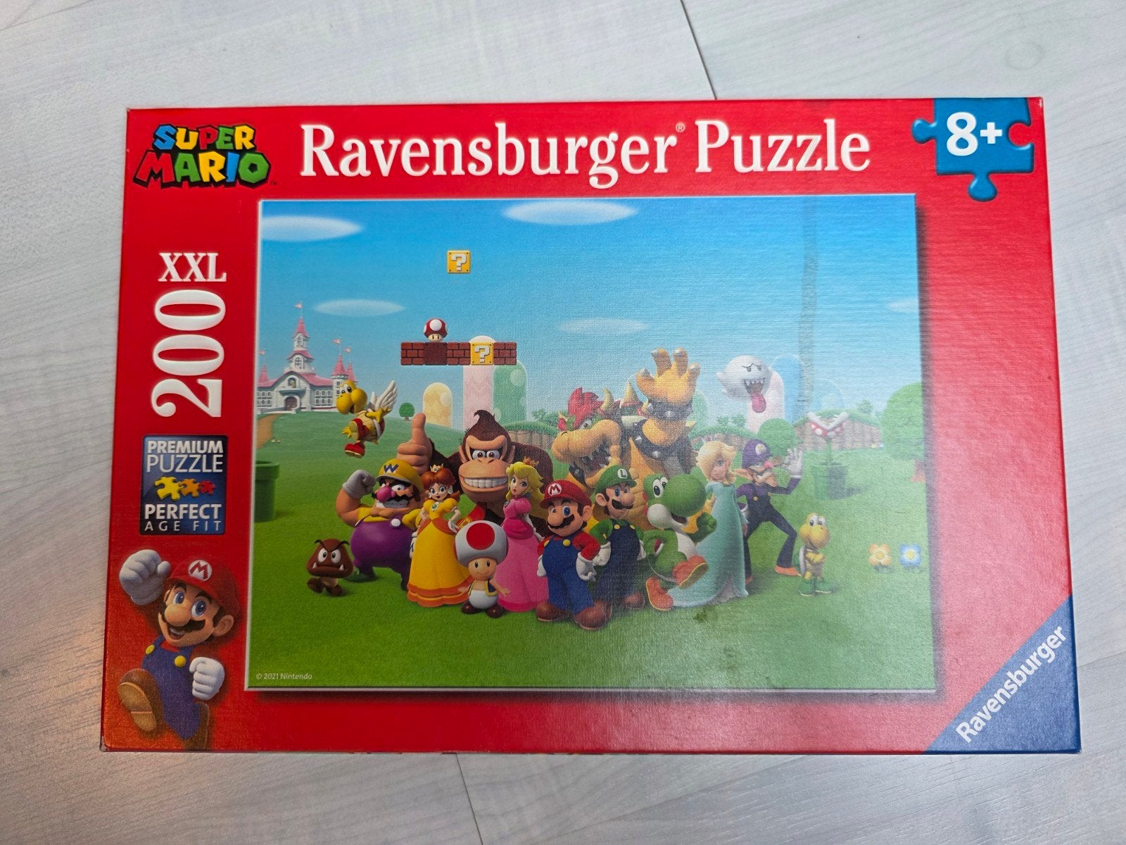 Ravensburger Super Mario XXL Premium Puzzle 200 stukjes, Ophalen of Verzenden, Meer dan 50 stukjes, Zo goed als nieuw, 6 jaar of ouder